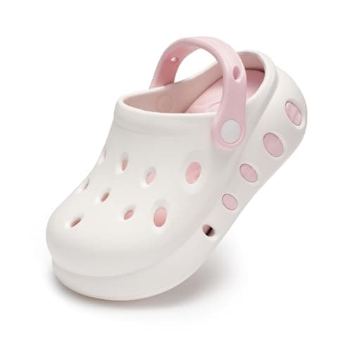 Stelle Garden Clogs for Girls Boys Slip on Sandals Kids Water Shoes Classic Slides Slippers Beach Indoor Outdoor(Little Kids/Big Kids)(Whipped Cream, 4MB) - Image 1