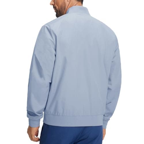 M MAELREG Mens Lightweight Windbreaker Vintage Light Golf Bomber Jacket Spring Fall Outdoor Coats Work Clothes - Thumbnail 2