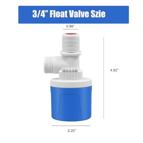 LAGWIUY 3PCS Automatic Water Level Control Valve, 3/4" Top Inlet Shut Off Float Valve for Water Tank, Pool, Livestock, Troughs - Thumbnail 5