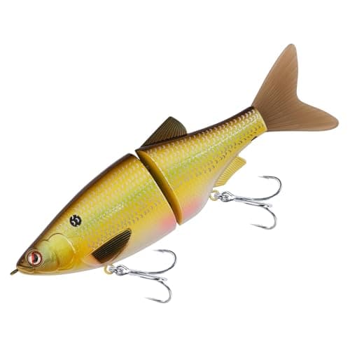 LITTMA Shiner Glide 130 Glide Baits, Slow Sinking Subtle S-Curve Action Jointed Swimbait - Midwest, South Lakes, Rivers, Freshwater Lure for Bass, Trout, Pike - Image 1