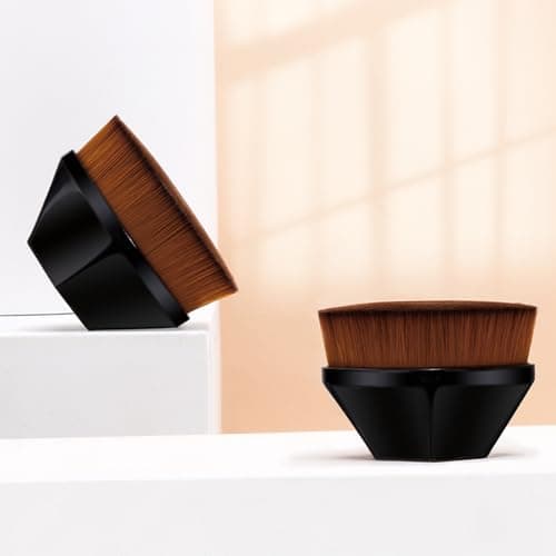 DUcare Large Kabuki Body Brush for Self Tanner Foundation Makeup Brushes For Face or Body Makeup, Works With Liquid or Cream Foundation,Kabuki Blend Makeup - Thumbnail 4