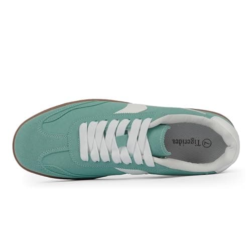 Tigeridea Sneakers for Women Business Casual Green Green Tennis Shoes Comfortable Lace up Slip on Women's Fashion Sneakers Size 8.5 - Thumbnail 6