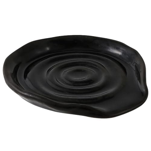 Spoon Rest for Stove Top, Black Ceramic Spoon Holder for Counter, Modern Farmhouse Decor Accessories for Spatula, Spoons or Tongs Gifts for Women Mom - Image 1