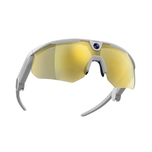 BleeqUp 4-in-1 Sport Camera Glasses, 16MP 1080P 120°FOV Camera Glasses with EIS, Lightweight Sport Sunglasses with AI Video for Outdoor Cycling Hiking (White) - Image 1
