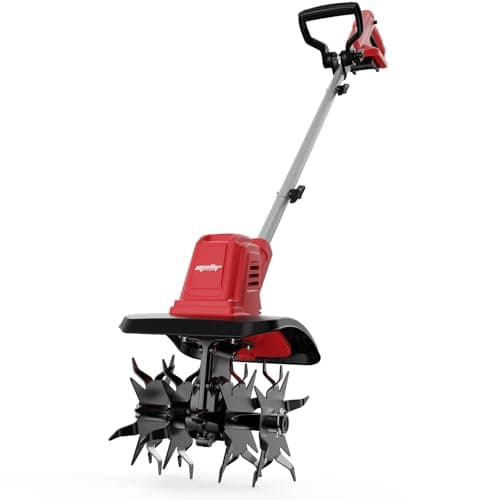 Cordless Brushless Garden Tiller Cultivator Compatible with Milwaukee 18v Battery(Tool Only), 10’’ Wide 7’’ Deep Electric Soil Rototiller, 48-Tine Mini Rotary Areator for Garden Beds &Soil Preparation - Image 1
