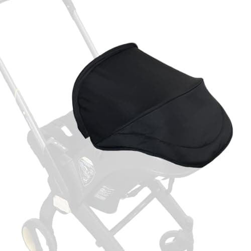 Feliliber Canopy Replacement Compatible with Doona Car Seat Strollers, 3-Piece Thickened Hood and Shoulder Pads Set, High-Opacity Sun Shade, 100% Real Photos, Machine Washable (No Rods) (Black)