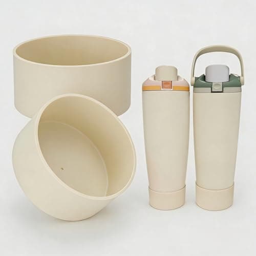 Spuhtiue 2PCS Protective Silicone Boots for Owala 30oz & 40oz FreeSip Sway Bottles (Beige)