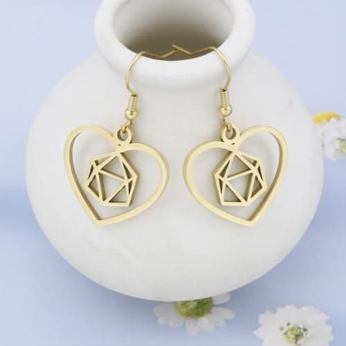 YLWJSP Dice Jewelry Dungeons and Dragons Gift Dungeon Master Inspired Earrings Necklace Dungeon Master Gift DND Gamer (Dice EarG) - Thumbnail 4