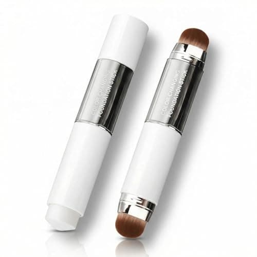 Korean Color Changing Foundation Stick, Cream Stick White Foundation, 3-in-1 Primer Foundation Concealer, Medium to Full Coverage, Self-Adjusting Skin Tone, Natural Finish - Thumbnail 5
