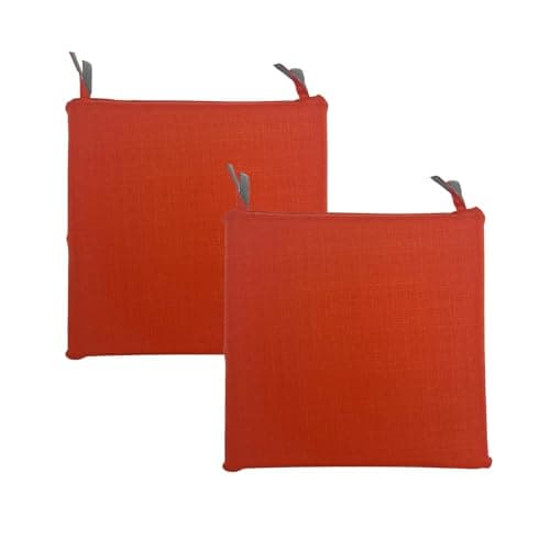 Garden lucky Outdoor Seat Cushions, Water-Resistant Stain-Resistant Weather Resistant Outdoor Chair Cushions Square Corner Patio Chair Cushions Set of 2, 18.5"x18.5"x2.7",Quarry Red - Image 1
