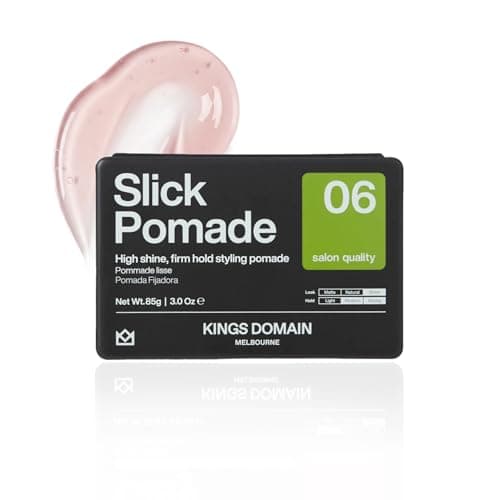 Kings Domain Melbourne Slick Pomade | Men's Hair Pomade | Medium to Strong Hold Shine | Smooth & Sleek Finish | 3oz Professional Grade - Image 1