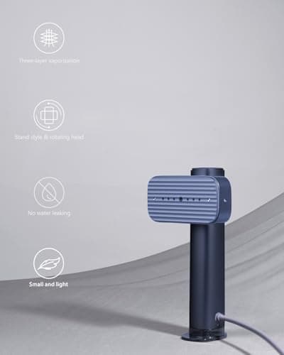 G5 Pro Smart Handheld Steamer for Clothes – Global Voltage Adaptation（100-240V）1200W Palm-Sized & Lightweight (1lb), Dual Steam Modes, Easy Wrinkle Remover, Auto Shut-Off for Travel & Home(BLUE) - Thumbnail 3