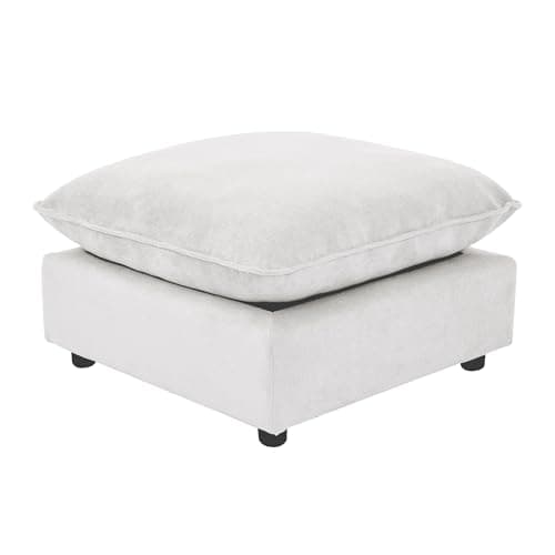 Iroomy Modular Sectional Sofa, Oversized Cloud Couch - Ottoman - White - Image 1