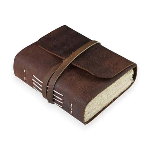 Kathmandu Valley Co. Everest Explorer Heritage Deluxe Edition, Vintage Leather Bound Journal with Handmade Heavyweight Tree-free Lokta Paper, Made in the Himalayas of Nepal, 4.5x6 inches (Medium) - Image 1