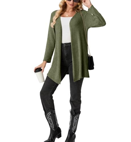 Cardigans Sweaters for Women Long Sleeve Lightweight Cozy Open Front Fall Cardigan with Pockets Trendy 2025 - Thumbnail 5