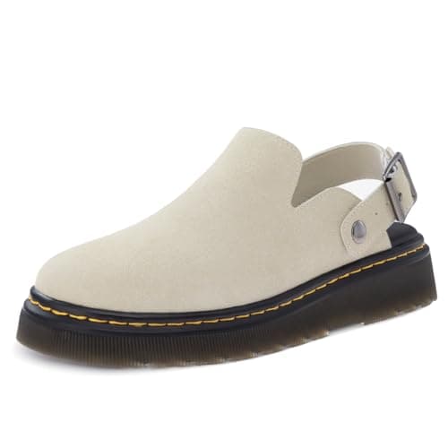 Athlefit Women's Clogs Shoes with Back Strap Comfortable Latex Footbed Slip-On Adjustable Slingback Mules Zapatos para Mujer Apricot - Image 1