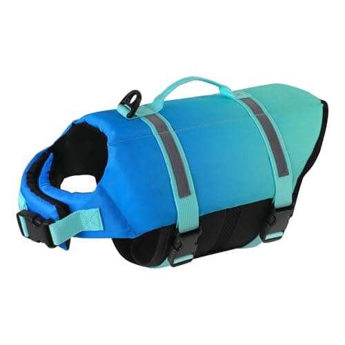Doglay Dog Life Jacket, Life Vest for Swimming and Boating, Adjustable Puppy Life Jacket with Reflective Stripes, Superior Buoyancy Pet Swimming Vest for Small Medium and Large Dogs