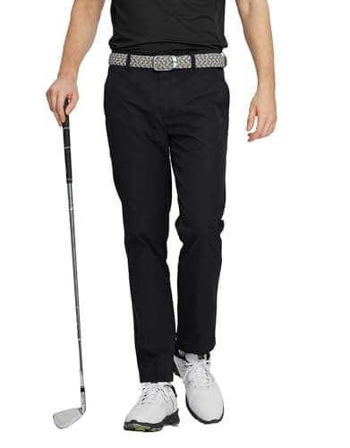 M MAELREG Golf Pants Men Casual Slim Fit -30"/32"/34" Stretch 5 Pockets Business Water-Resistant Mens Dress Pants Black