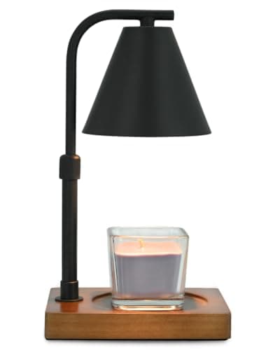 Candle Warmer Lamp with Timer for Women Candle Warmer Height Adjustable, House Warming Gifts New Home Decor, Wax Melt with 2 Bulbs 1-Black - Thumbnail 2