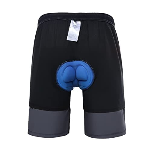 Men's Mountain Bike Shorts 3D Padded Bicycle Biking Shorts Quick Dry Lightweight MTB Cycling Shorts (Greyblack, XL) - Thumbnail 3