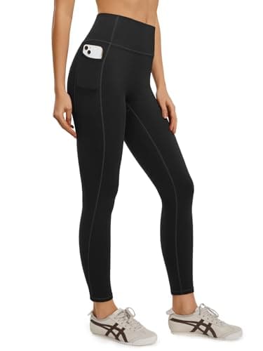 ATHMILE Leggings for Women High Waisted Tummy Control Yoga Pants for Workout Running Athletic Women's Leggings Black - Image 1