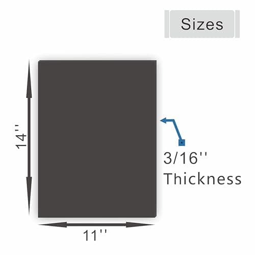 Black Poster Board 11 x 14 in, ZXUNLIEH 12 Pack Foam Board, 3/16'' Thick - Thumbnail 2