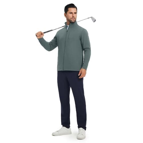 MAELREG Men's Lightweight Softshell Jackets Stand Collar Windbreaker Full Zip Up Coat with Pockets Outdoor Casual - Thumbnail 6