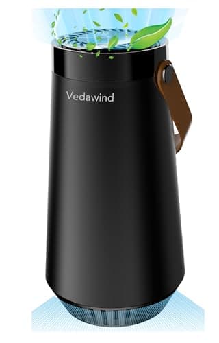 Small Ionic Air Purifier for Home & Bedroom – Silent HEPA Filter – Covers 260 Sq Ft - Free Cleaner for Pets, Hair, Smoke, Dust, Dander – Compact & Black Design - Pack of 1 - Image 1