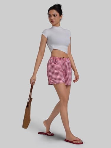 Sunzel Women's High Neck Short Sleeve Top Buttery Soft Stretch Breathable Fitted Sleek Going Out Tops Casual Summer Basic Tee White X-Small - Thumbnail 6