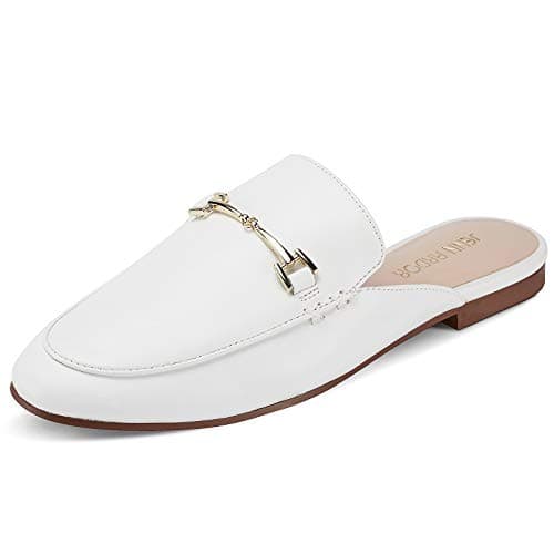 JENN ARDOR Mules for Women Flats Backless Loafers Shoes Slip On Slippers Pointed Toe Low Heel Work Slides Womens Mules Casual Shoes - Thumbnail 4