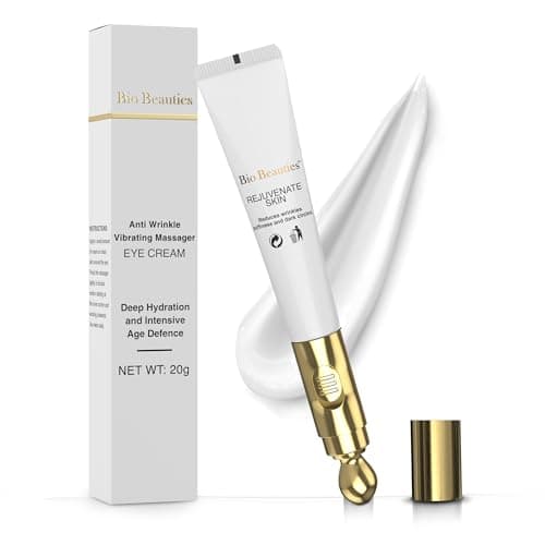 Retinol Under Eye Cream,Dark Circles,Wrinkles, Anti Aging and puffiness for Women and Men with Electric Massager - Image 1