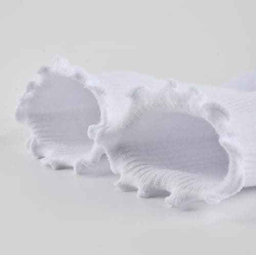 FYC Womens Ruffle Socks, Cute Ruffle Ankle Socks, Soft Breathable Sock for Daily Wear 6 Pairs - Thumbnail 6