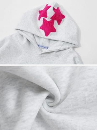 Aelfric Eden Graphic Hoodies for Men Y2K Printed Hoodie Sweatshirt Casual Oversized Long Sleeve Vintage Streetwear Hiphop Hooded Pullover light Grey Large - Thumbnail 5