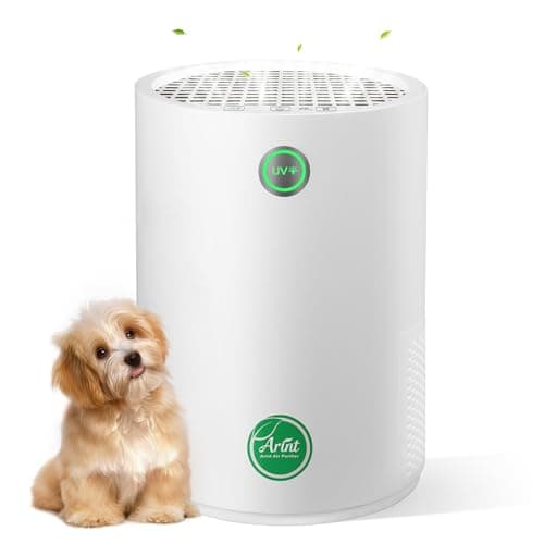 Arint Air Purifiers for Bedroom,H13 True HEPA Air Purifier with 5-Layer Filtration for Pollen/Smoke/Dust/Pet Dander/Odor/Hair,Portable Small Air Purifiers for Home/Office/Living Room(KJ80A White)