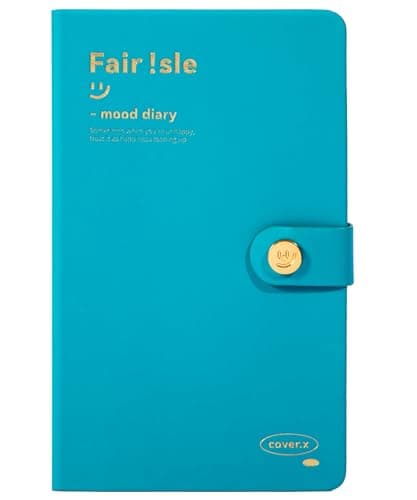FLYING EAGLE Aesthetic Diary for Girls Women Cute Hardcover Teen Journals Waterproof Daily Diary for Writing with Bookmark, Metal Snap, 100GSM Thick Paper 3 Mixed Pages Grid+to Do List+Blank, Blue