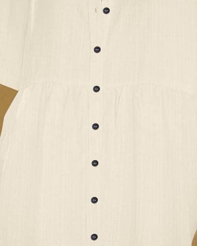 PYGFEMR Women's Summer Dress 2026 Short Sleeve Babydoll Tiered Button Down T Shirts Dresses with Pockets, Light Apricot M - Thumbnail 4