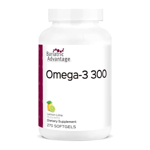Bariatric Advantage Omega-3 300 EPA DHA Fish Oil Capsules, Concentrated Source of Fatty Acids from Sustainably Sourced Cold Water Fish - Lemon Lime, 270 Softgels - Image 1