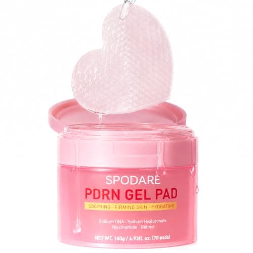 SPODARE Toner Pads Salmon DNA PDRN Collagen Jelly Pad, Heart Shape Gel Toner Pad with Collagen & Niacinamide for Soothing, Firming, Uneven Skin Tone - 70 Pads (1 Pack) - Image 1