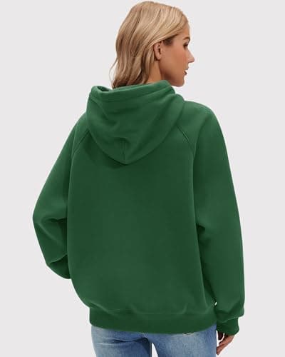 Stelle Women Hoodies Oversized Fleece Long Sleeve Comfy Casual Pullover Sweatshirts 2026 Winter Fall Outfits Forest Green Small - Thumbnail 4