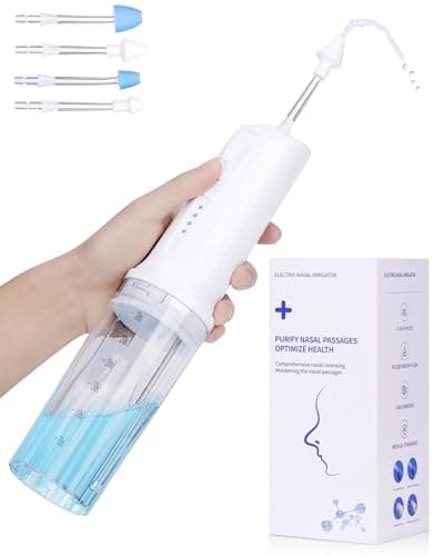 Kaaeiccr Neti Pot, Nasal Irrigation System, 300ml, 2 Flushing Modes, USB‑C Rechargeable for Sinus Relief, Allergy Care, Portable Nose Washing with Adjustable Flow - Image 1