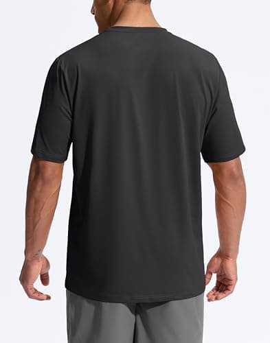 G Gradual Men's Sun Protection Swim Shirt UPF 50+ Rash Guard Short Sleeve Quick Dry Water Hiking Workout Shirts for Men (Dark Grey,XL) - Thumbnail 2