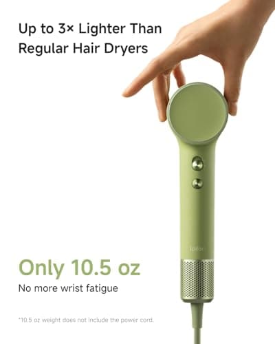 Laifen MINI Hair Dryer, Lightweight and Compact High Speed 200M Ionic Blow Dryer with 110, 000 RPM Powerful Motor for Fast Drying, Low Noise, Hairdryer with Magnetic Nozzle, Child Mode, HD310 - Thumbnail 3