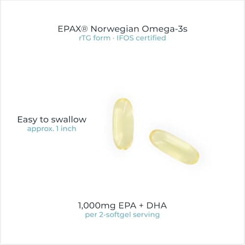 EPAX® Norwegian Omega-3 Fish Oil - 1000mg EPA & DHA, rTG Form for Superior Absorption, IFOS Certified, No Fishy Burps, Third-Party Tested, Heart Brain & Joint Support - 120 Softgels - Thumbnail 6