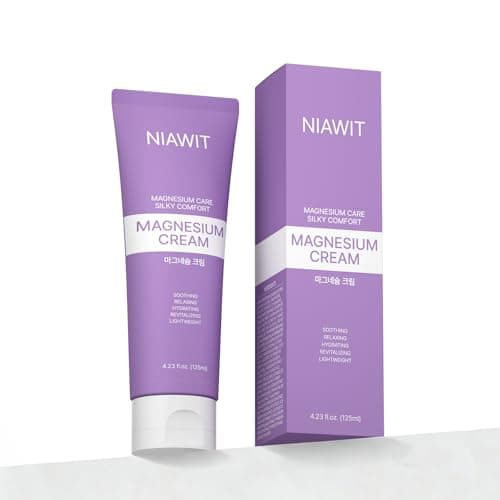 NIAWIT Magnesium Cream – Restful Sweet Sleep + Muscle Relaxation for Legs, Feet & Arms | Hydrating Body Cream with Magnesium & Shea Butter to Smooth Skin, Calm Gentle Formula 125 ml