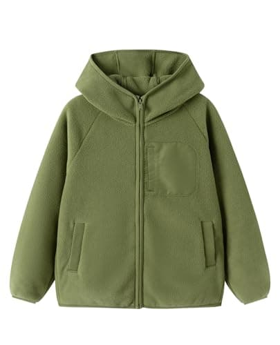 Balabala Girls Winter Jacket Toddler Fleece Jacket Kids Full Zip Hoodie Boys Jacket Warm Cozy Outwear Coat with Pockets - Image 1