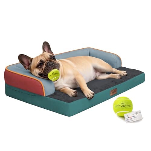 Comfort Expression Memory Foam Dog Bed - Washable Pet Bed for Big Dog Waterproof Orthopedic Dog Beds with Removable Cover ，Non-Slip Pet Couch Sofa- 36 x 27