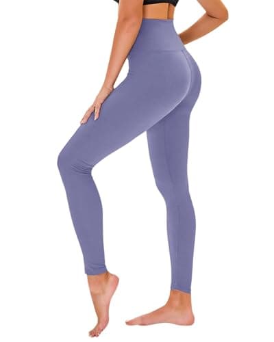 TNNZEET High Waisted Leggings for Women - No See Through Tummy Novelty Workout Yoga Pants with Pockets Reg & Plus - Image 1