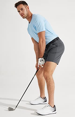 Libin Men's Golf Shorts 7" Work Dress Shorts Casual Hybrid Flat Front Short Lightweight Quick Dry Water Resistant, Iron Grey, Size 36 - Thumbnail 6