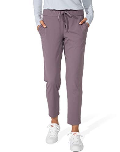 G Gradual Women's Pants with Deep Pockets 7/8 Stretch Sweatpants for Women Athletic, Golf, Lounge, Work (Dusty Purple, XX-Large) - Thumbnail 3