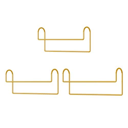 Space Saving Hangers for Clothes: 3 Pack 12 inch Magic Hanger Closet Organizer Metal Heavy Duty Hangers for Shirt Coat Pants Skirt Sorting Storage - Gold - Thumbnail 6